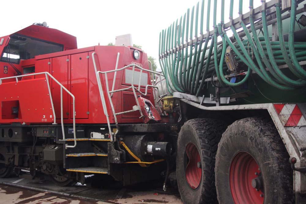 Grossenkneten Unfall zwischen Traktor und Zug